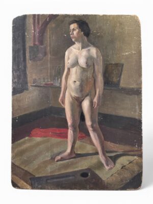 Art | Geoffrey Underwood – Standing Female Nude in Studio (c. 1950)