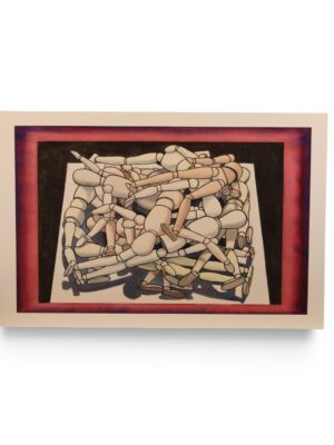 Derek Carruthers (1935–2021) – Mannequin Composition – Original Watercolour, Signed and Dated September 1999