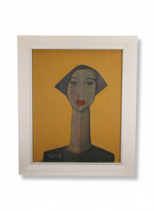 Art | Head Mistress — Masterful Modernist Painting by Harry Charles Tim (Framed & Signed)