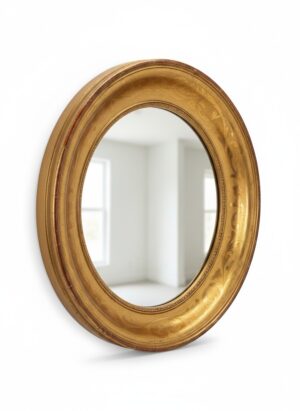 19th Century French Oval Giltwood Mirror Frame (Restauration/Louis Philippe)