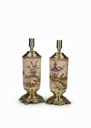 French Faience Table Lamps by Keller & Guérin, Lunéville, Circa 1900 I Pair