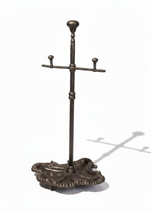 Victorian Cast Iron Fireside Stick Stand with Naturalistic Bird Motif