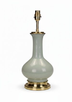 French Celadon Porcelain Table Lamp I 19th Century