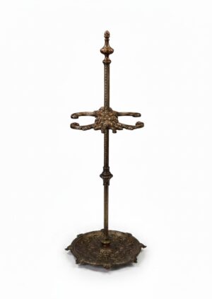 French Bronze 'Lion Masque' Fireside Stick Stand, c. 1880