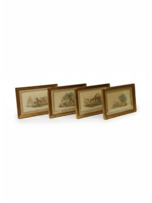 A Rare Set of Four Regency Putti Stipple Engravings
