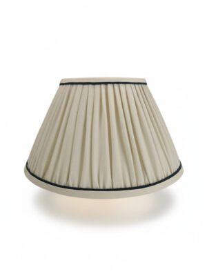 Large Empire Lampshade – Ecru with Ink | Handmade in the UK