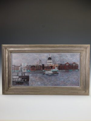 Alfred Daniels RBA RWS Oil Painting ‘St. Paul's Across the Thames’ London View, 1969