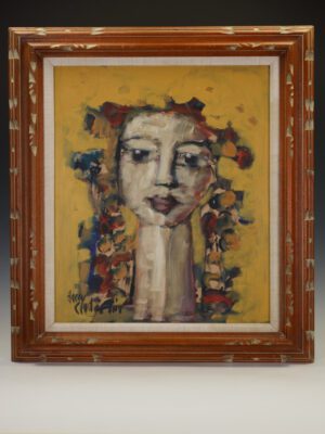 Harry Charles Tim Neo-Expressionist Acrylic Painting ‘Harvest Boss’ – Longhead Series, 2026