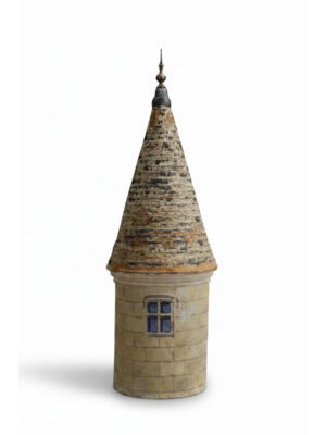 Antique 19th Century French Architectural Model of a Château Turret | Large Scale Grand Tour Folk Art Spire, c.1860