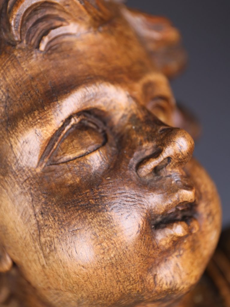 Large Italian Carved Wooden Putto / Cherub Figure, Late 18th &ndash; Early 19th Century