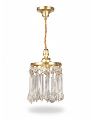 Luxury Crystal Ceiling Pendant - Original Vintage Light Fixture