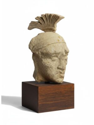 Antique Venetian Stone Head of a Roman GladiatorAntique Venetian Stone Head of a Roman Gladiator
