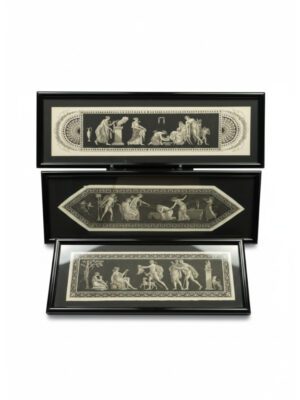 Set of Three Neo-Classical Panoramic Stipple Engravings