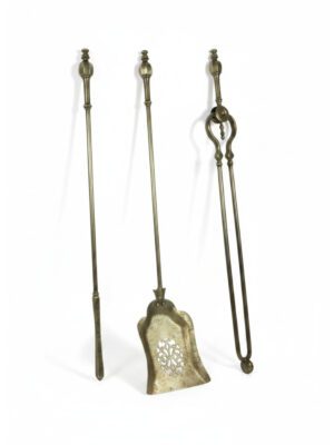 Antique Stainless Steel Fire Companion Set