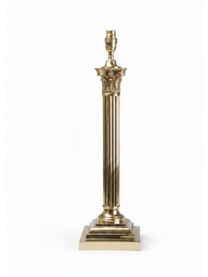 Victorian Brass Corinthian Column Table Lamp