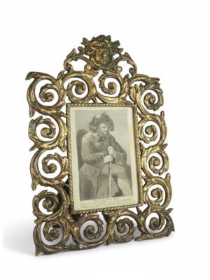 Antique French Bronze Baroque Photo Frame (Stamped)