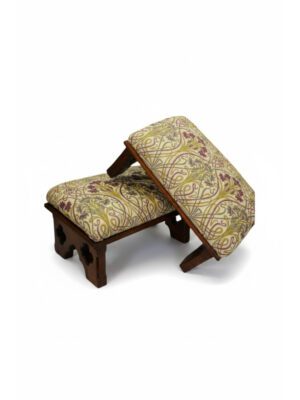 Pair of Victorian Gothic Revival Oak Footstools, Pugin Style, c.1860–1880