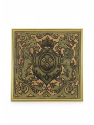 Armorial Velvet Tapestry Fragment I 19th Century