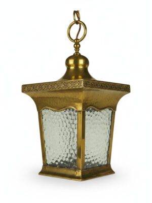 Arts & Crafts Brass Hall Lantern