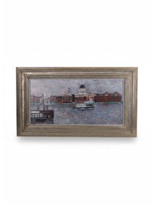 Alfred Daniels Oil Painting ‘St. Paul's Across the Thames’ London View, 1969