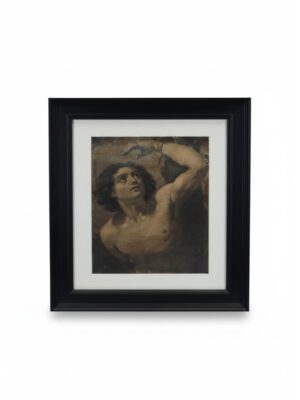 A Rare 17th Century Engraving: Saint Sebastian on "Chain-Laid" Paper