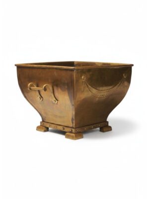 Antique Brass Planter – Edwardian Jardinière or Fireside Bucket