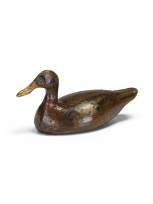 Antique 19th Century French Folk Art Carved Wooden Duck