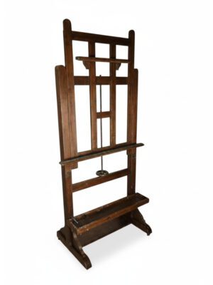 Victorian Mahogany Studio Easel by Joseph Fitter of Birmingham