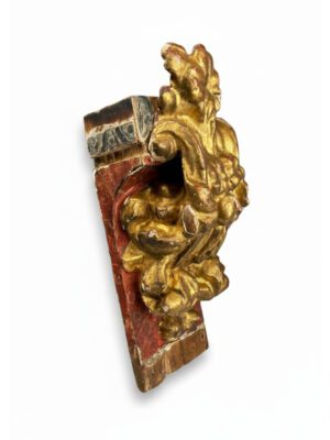 18th Century Giltwood and Polychrome Architectural Fragment