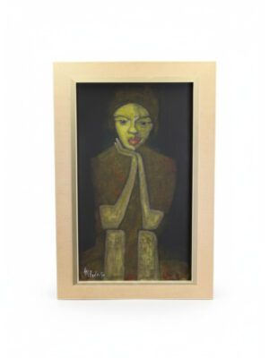 Harry Charles Tim Expressionist Acrylic Painting ‘In Thought’ Portrait, 2026