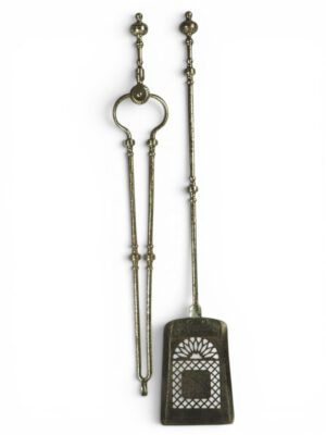 Antique Companion Set of Two Georgian Steel Fireside Tools
