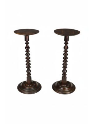 Pair of Antique 19th Century Penwork Display Stands