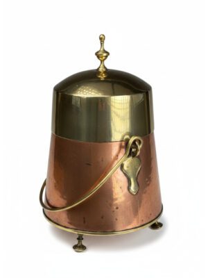 19th-Century Dutch Copper and Brass 'Doofpot' (Ember Pot)