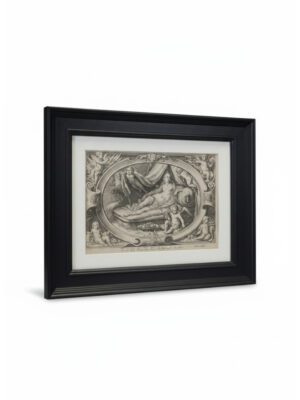 17th Century Mannerist Engraving: Venus & Cupid by Jan Saenredam (After Goltzius)
