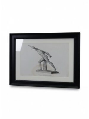 The Borghese Gladiator: A 19th Century French Engraving