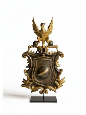 Imperial Heraldry: 18th-Century Giltwood & Gesso Eagle Crest