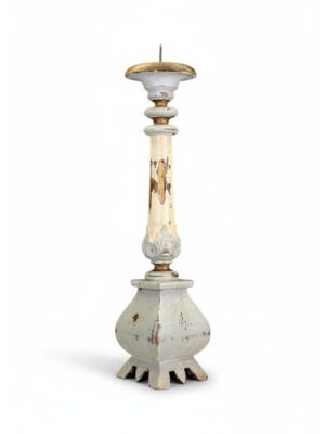 A Swedish Carved Wooden Candlestick, Circa 1870