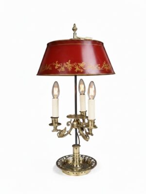 French Late 19th Century Brass Bouillotte Table Lamp c.1880