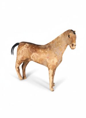 Antique Horse Covered in Genuine Horse Hide with Glass Eyes