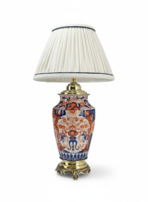Japanese Imari Porcelain Table Lamp with Brass Mounts, c.1890–1920