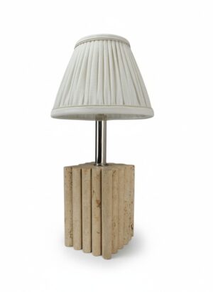 Mid-Century Italian Travertine Table Lamp, c.1970