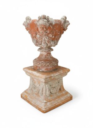 19th Century Doulton & Lambert London Terracotta Garden Planter & Pedestal