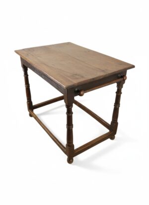 Late 17th / Early 18th Century English Oak Kitchen Table with Original Rails, c.1680–1720