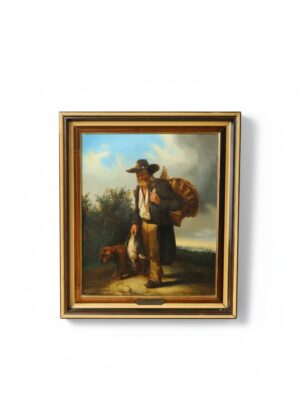 Edgard Farasyn (1858–1938) – Country Tramp and His Dog, Late 19th Century