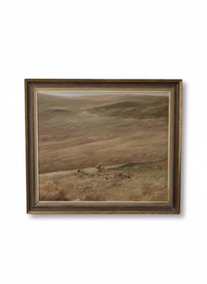Hubert Pepper (1928–1985), Stags on a Highland Moor, 1972