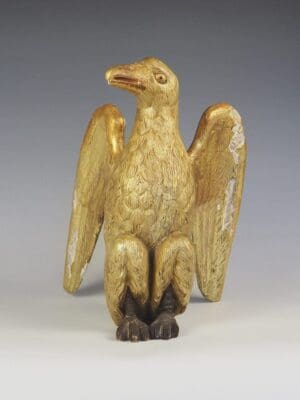 17th Century Carved Giltwood Eagle Bird of Prey Sculpture