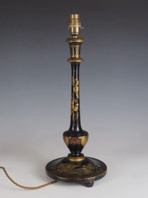 English Edwardian Antique Chinoiserie Table Lamp