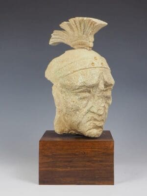 Antique Venetian Stone Head of a Roman Gladiator