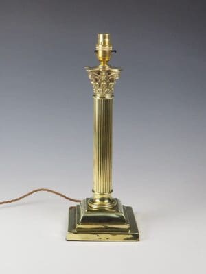 Antique Brass Corinthian Table Lamp