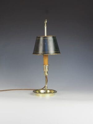 Antique French Bouilloute Candlestick Table Lamp